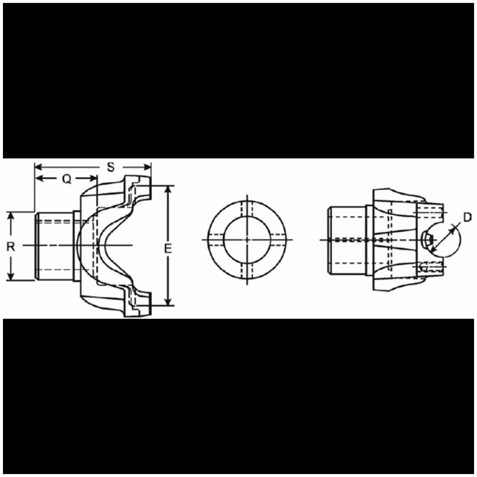 Dana Spicer 131437K 1710 Series Half-Round Differential End Yoke Assembly - Image 4